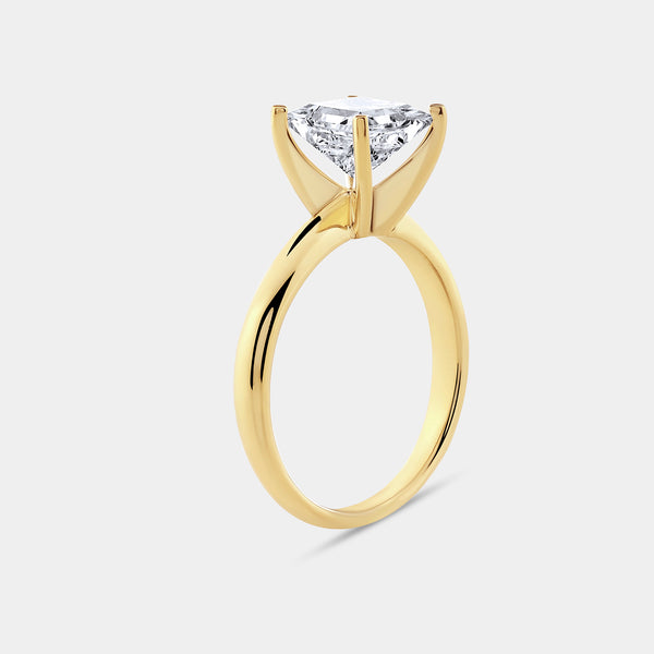 2 Carat Lab-Grown Diamond Princess-Cut Classic Solitaire Ring — GILDED New York