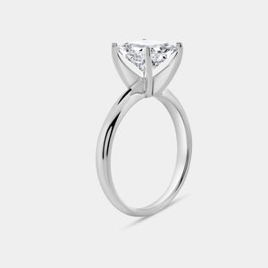 Gilded 2 Carat Lab-Grown Diamond Princess-Cut Classic Solitaire Ring
