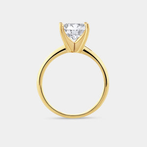 Gilded 2 Carat Lab-Grown Diamond Princess-Cut Classic Solitaire Ring