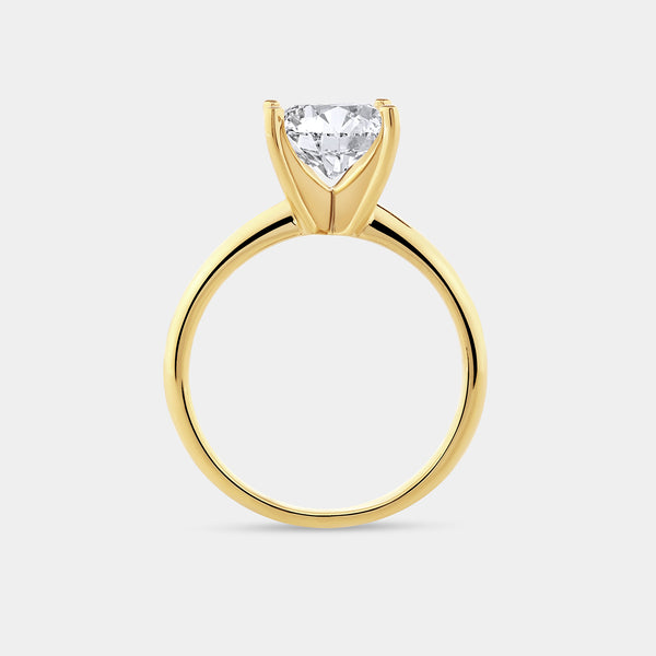 2 Carat Lab-Grown Diamond Princess-Cut Classic Solitaire Ring — GILDED New York