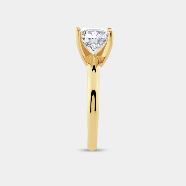 2 Carat Lab-Grown Diamond Princess-Cut Classic Solitaire Ring — GILDED New York