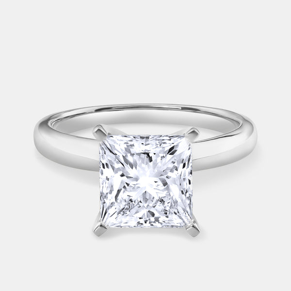 3 Carat Lab-Grown Diamond Princess-Cut Classic Solitaire Ring — GILDED New York