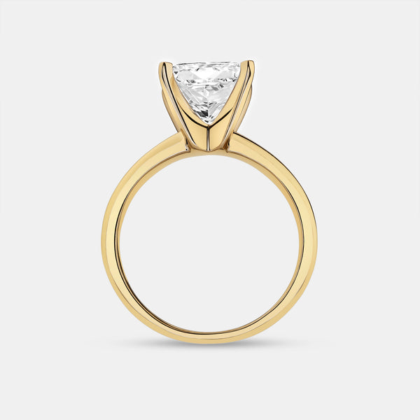 3 Carat Lab-Grown Diamond Princess-Cut Classic Solitaire Ring — GILDED New York