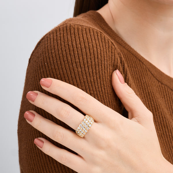 2 Carat Lab-Grown Diamond Multi-Column Band — GILDED New York