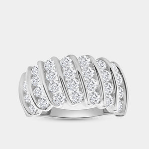 Gilded 2 Carat Lab-Grown Diamond Multi-Column Band