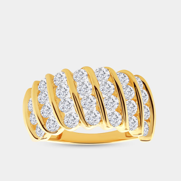 2 Carat Lab-Grown Diamond Multi-Column Band — GILDED New York