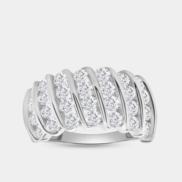 2 Carat Lab-Grown Diamond Multi-Column Band — GILDED New York