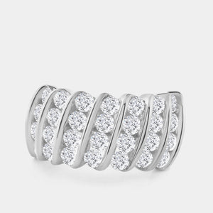 Gilded 2 Carat Lab-Grown Diamond Multi-Column Band