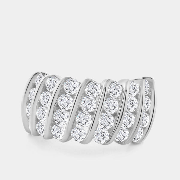 2 Carat Lab-Grown Diamond Multi-Column Band — GILDED New York