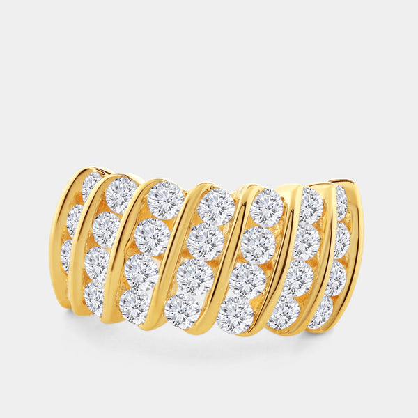2 Carat Lab-Grown Diamond Multi-Column Band — GILDED New York