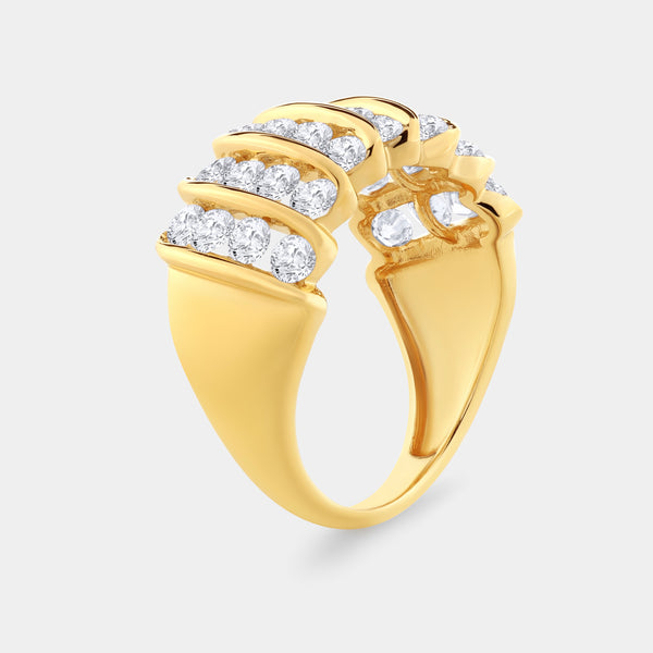 2 Carat Lab-Grown Diamond Multi-Column Band — GILDED New York