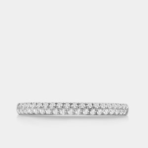 Gilded 1/4 Carat Lab-Grown Diamond Petit Dome Anniversary Band