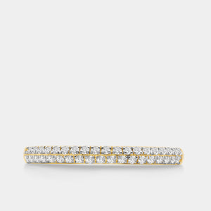 Gilded 1/4 Carat Lab-Grown Diamond Petit Dome Anniversary Band