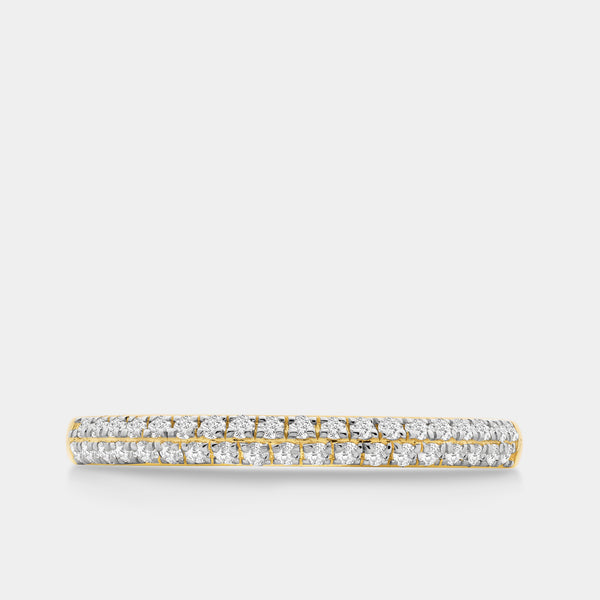 Gilded 1/4 Carat Lab-Grown Diamond Petit Dome Anniversary Band