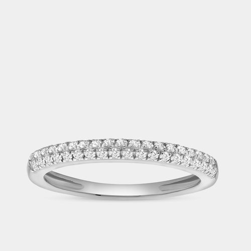Gilded 1/4 Carat Lab-Grown Diamond Petit Dome Anniversary Band