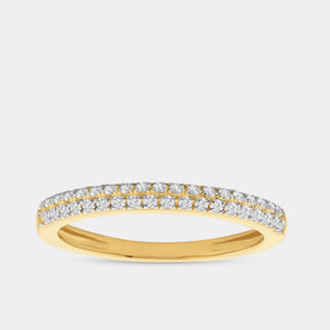 Gilded 1/4 Carat Lab-Grown Diamond Petit Dome Anniversary Band