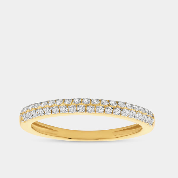 Gilded 1/4 Carat Lab-Grown Diamond Petit Dome Anniversary Band