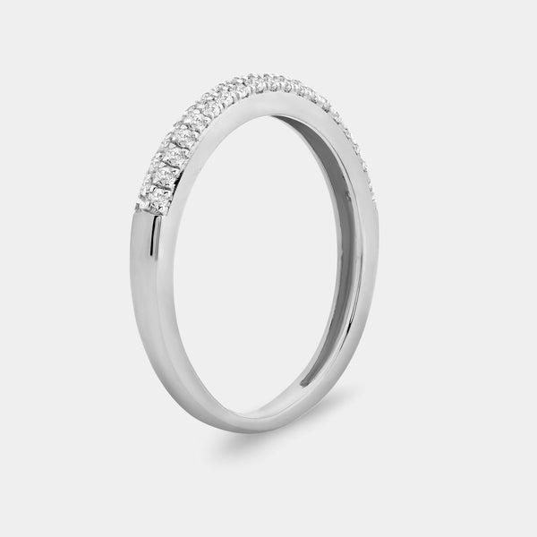 Gilded 1/4 Carat Lab-Grown Diamond Petit Dome Anniversary Band