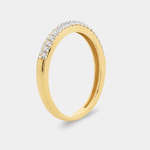 Gilded 1/4 Carat Lab-Grown Diamond Petit Dome Anniversary Band