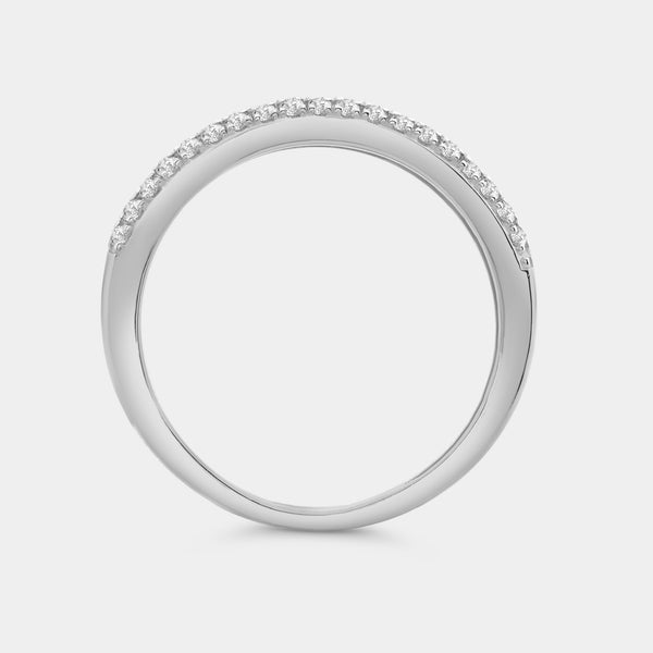 Gilded 1/4 Carat Lab-Grown Diamond Petit Dome Anniversary Band
