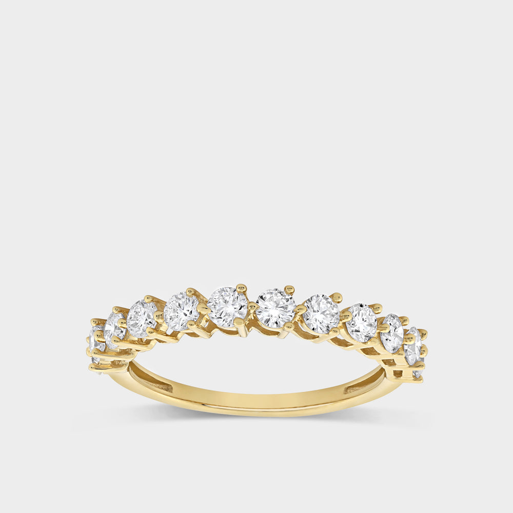 Gilded 3/4 Lab-Grown Diamond Round-Shaped Wedding Band