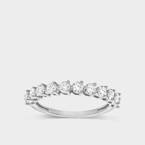 Gilded 3/4 Lab-Grown Diamond Round-Shaped Wedding Band
