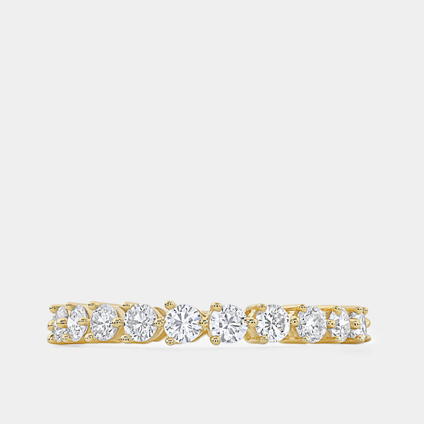 Gilded 3/4 Lab-Grown Diamond Round-Shaped Wedding Band