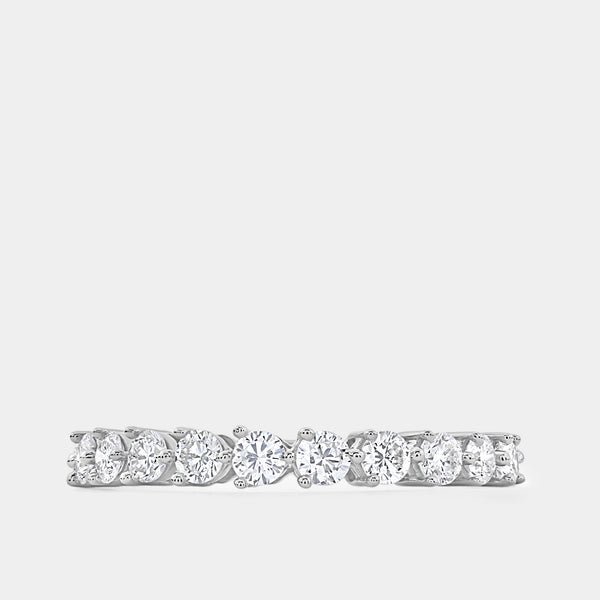 Gilded 3/4 Lab-Grown Diamond Round-Shaped Wedding Band