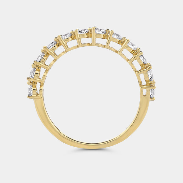 Gilded 3/4 Lab-Grown Diamond Round-Shaped Wedding Band