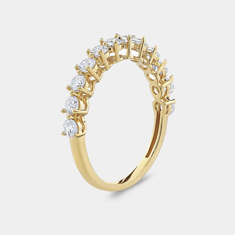 Gilded 3/4 Lab-Grown Diamond Round-Shaped Wedding Band