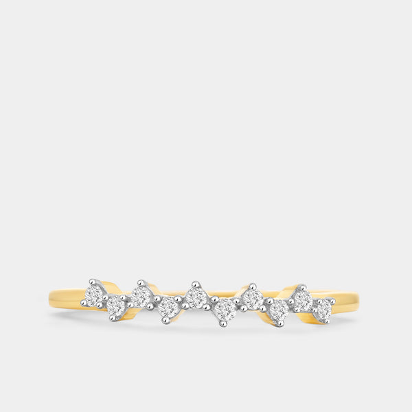 1/10 Carat Lab-Grown Diamond Tiara Pavé Stack Ring — GILDED New York