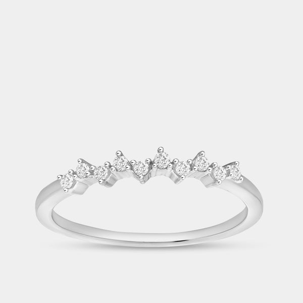 1/10 Carat Lab-Grown Diamond Tiara Pavé Stack Ring — GILDED New York