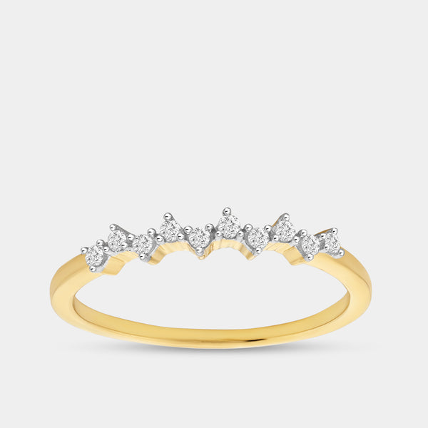 1/10 Carat Lab-Grown Diamond Tiara Pavé Stack Ring — GILDED New York