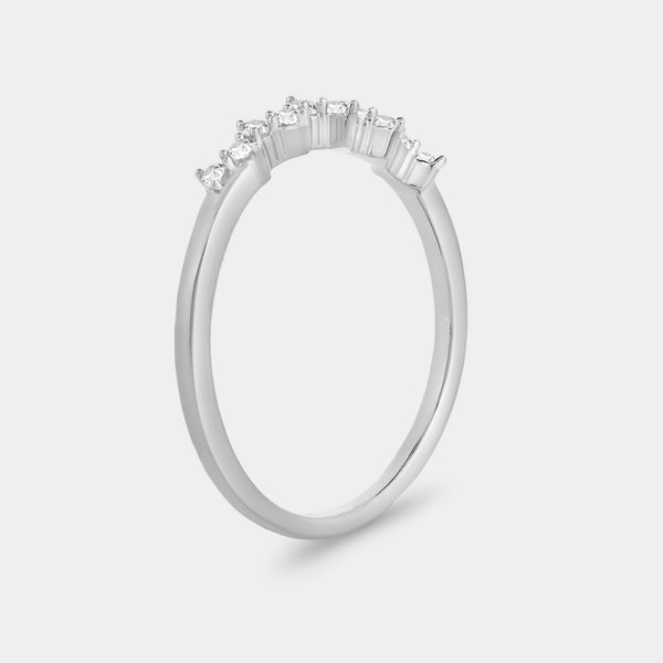 1/10 Carat Lab-Grown Diamond Tiara Pavé Stack Ring — GILDED New York