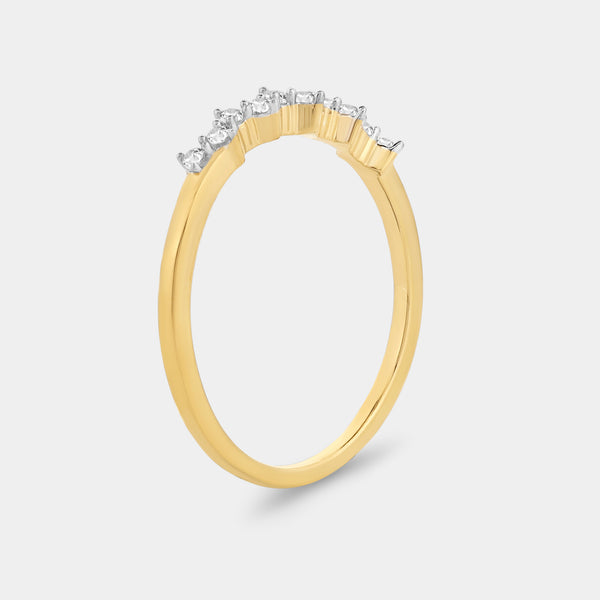 1/10 Carat Lab-Grown Diamond Tiara Pavé Stack Ring — GILDED New York