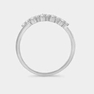 Gilded 1/10 Carat Lab-Grown Diamond Tiara Pavé Stack Ring