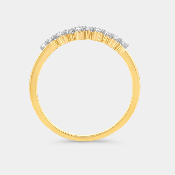 1/10 Carat Lab-Grown Diamond Tiara Pavé Stack Ring — GILDED New York