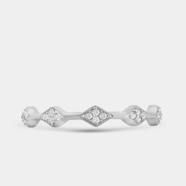1/10 Carat Lab-Grown Diamond Geometric Stacking Ring — GILDED New York