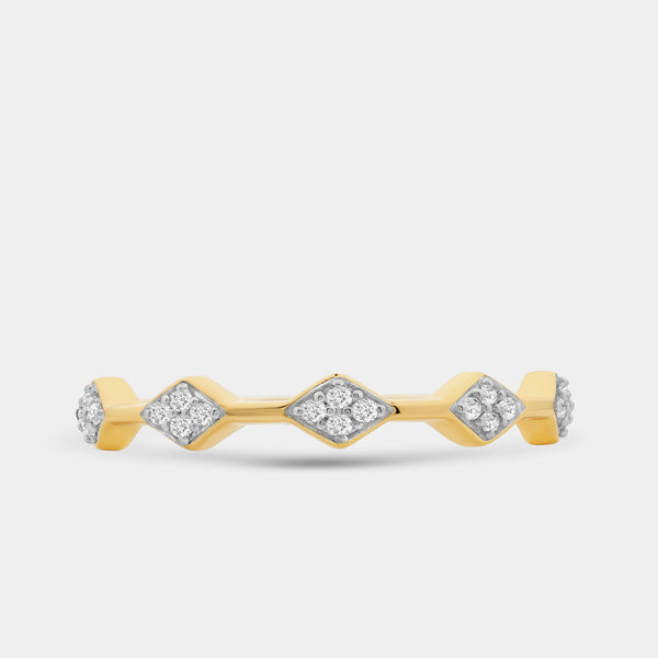 1/10 Carat Lab-Grown Diamond Geometric Stacking Ring — GILDED New York