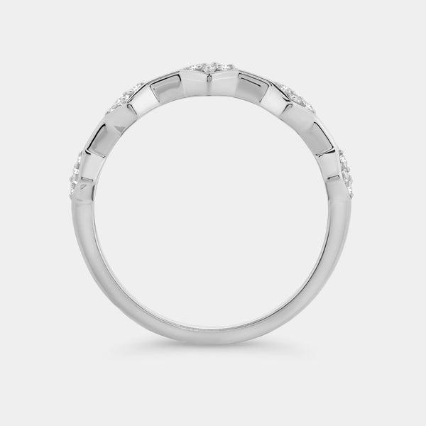 1/10 Carat Lab-Grown Diamond Geometric Stacking Ring — GILDED New York