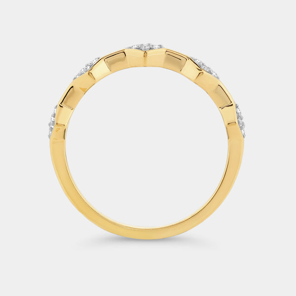 1/10 Carat Lab-Grown Diamond Geometric Stacking Ring — GILDED New York