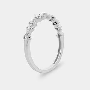 Gilded 1/20 Carat Lab-Grown Diamond Interlocking Triangles Stack Ring