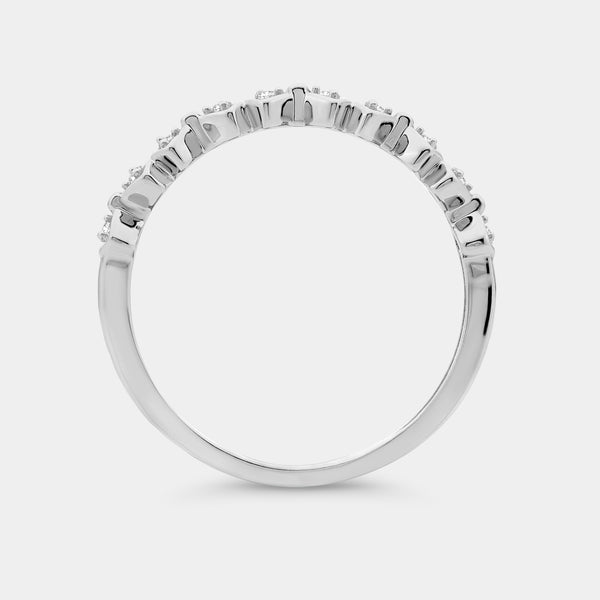 1/20 Carat Lab-Grown Diamond Interlocking Triangles Stack Ring — GILDED New York