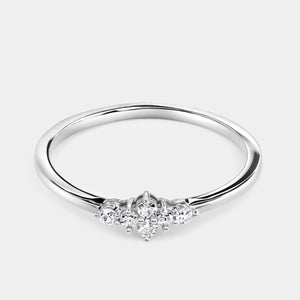 Gilded 1/10 Carat Lab-Grown Diamond Mini Tiara Pavé Stack Ring