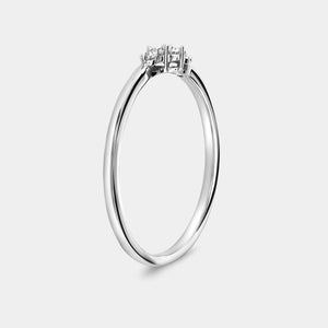 Gilded 1/10 Carat Lab-Grown Diamond Mini Tiara Pavé Stack Ring