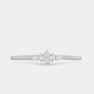 Gilded 1/10 Carat Lab-Grown Diamond Mini Tiara Pavé Stack Ring