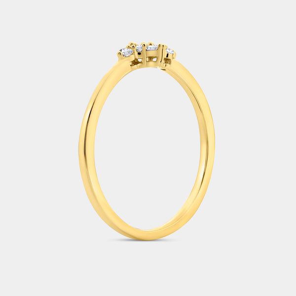 1/10 Carat Lab-Grown Diamond Mini Tiara Pavé Stack Ring — GILDED New York