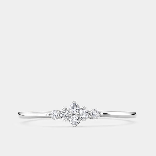 Gilded 1/10 Carat Lab-Grown Diamond Mini Tiara Pavé Stack Ring
