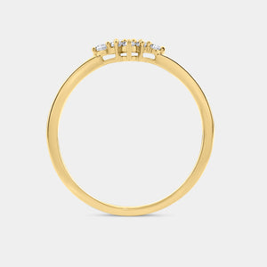 Gilded 1/10 Carat Lab-Grown Diamond Mini Tiara Pavé Stack Ring