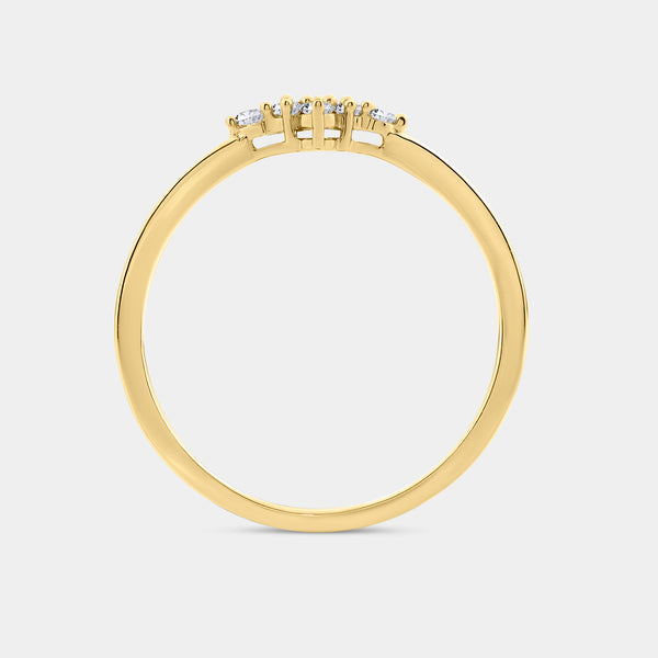 1/10 Carat Lab-Grown Diamond Mini Tiara Pavé Stack Ring — GILDED New York